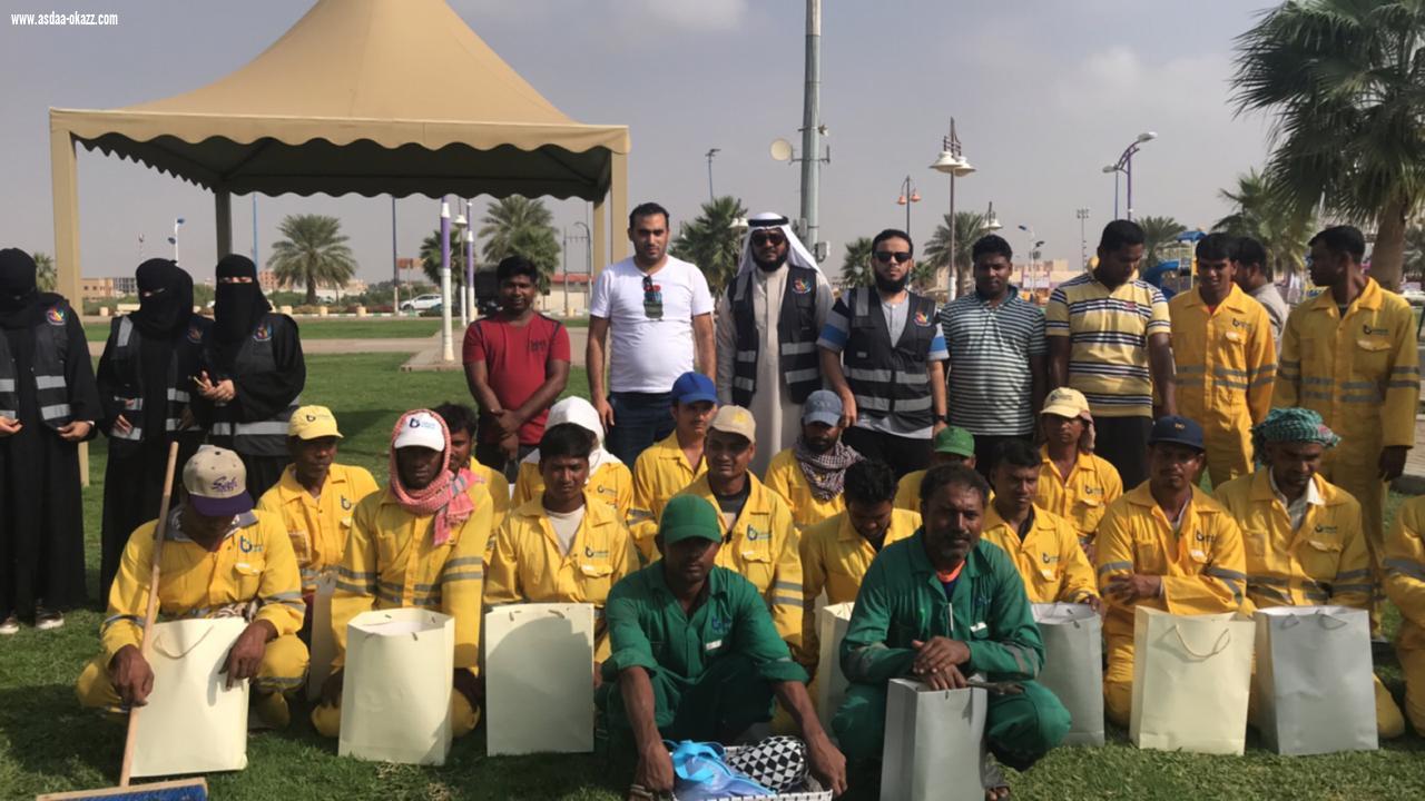 فريق إحسان التطوعي بصبيا ينفذ مبادرة تستهدف 50 عاملًا للنظافة 