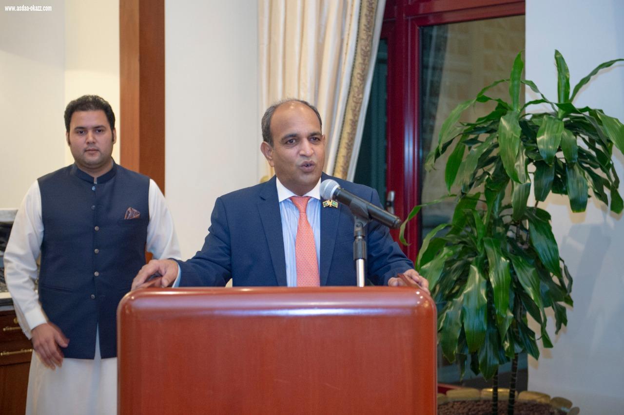 القنصل الباكستاني خالد مجيد يقيم احتفاليه اليوم الوطني ٩١ لعدد من رجال الأعمال السعوديون