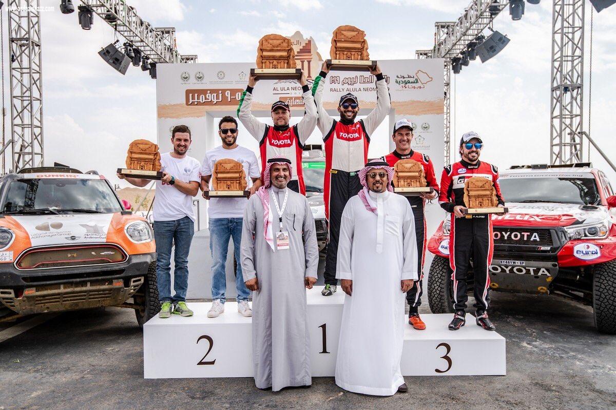 بعد سلسلة من الحوادث، والأعطال، والإصابات،والانسحابات،يزيد الراجحي بطلا لرالي العلا نيوم