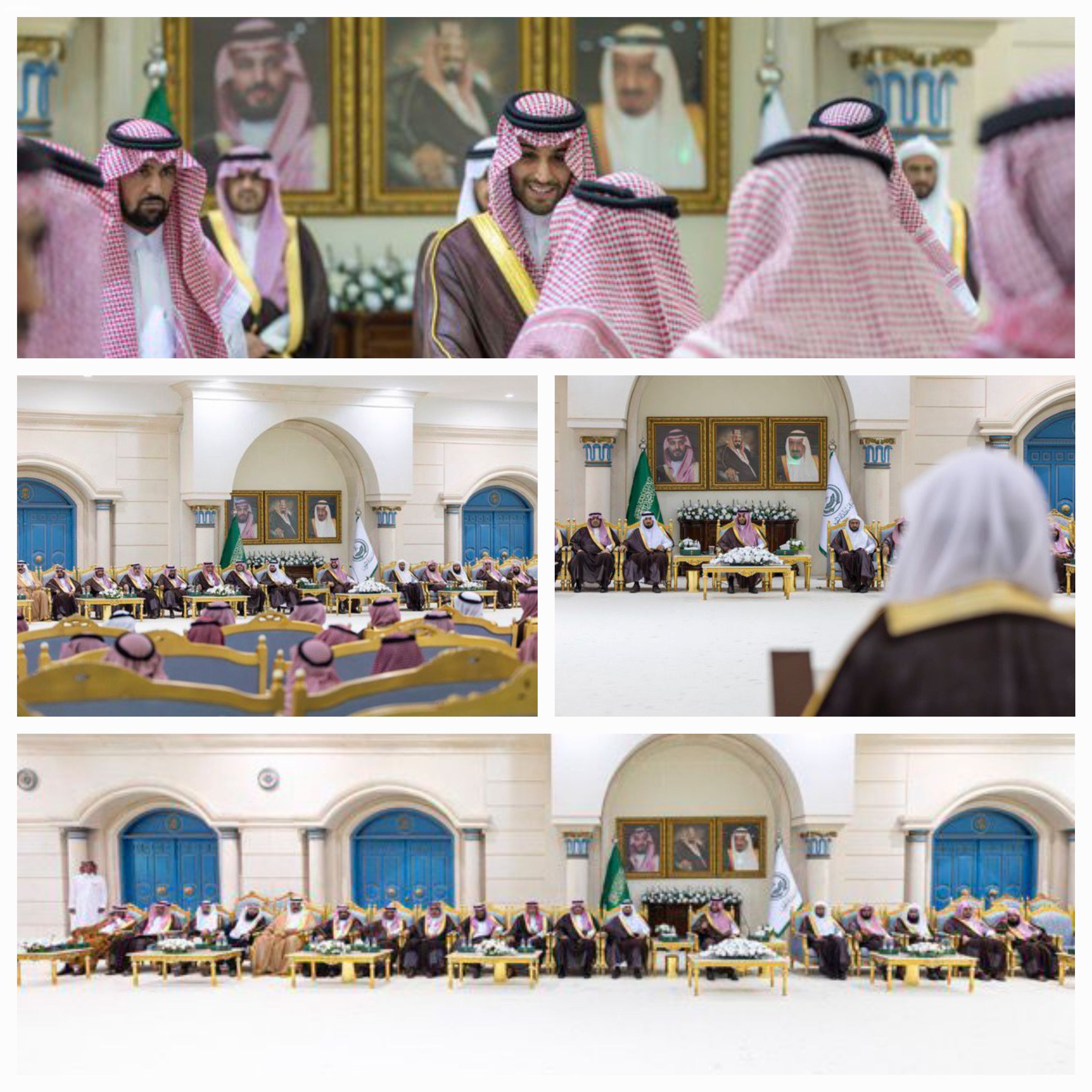 نائب أمير الجوف يستقبل جموع المواطنين والمسؤولين في الجلسة الأسبوعية.