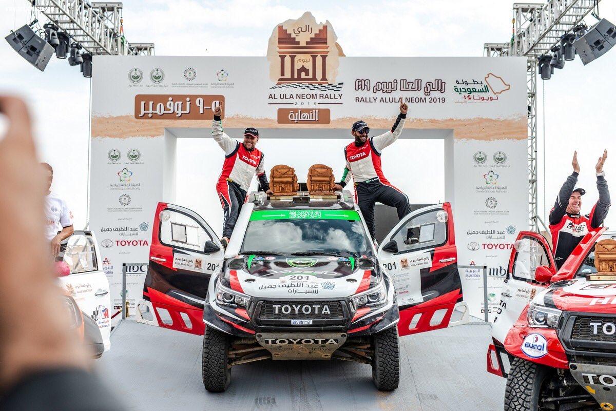 بعد سلسلة من الحوادث، والأعطال، والإصابات،والانسحابات،يزيد الراجحي بطلا لرالي العلا نيوم