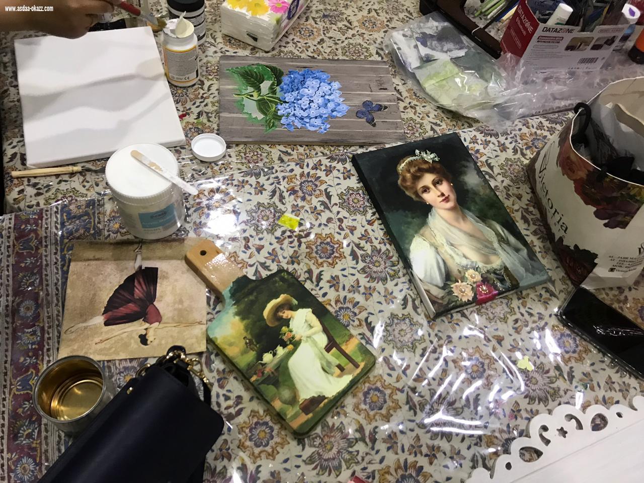 فريق همسات الثقافي بالإحساء ينفذ ورشة فنية في فن الأعمال اليدوية