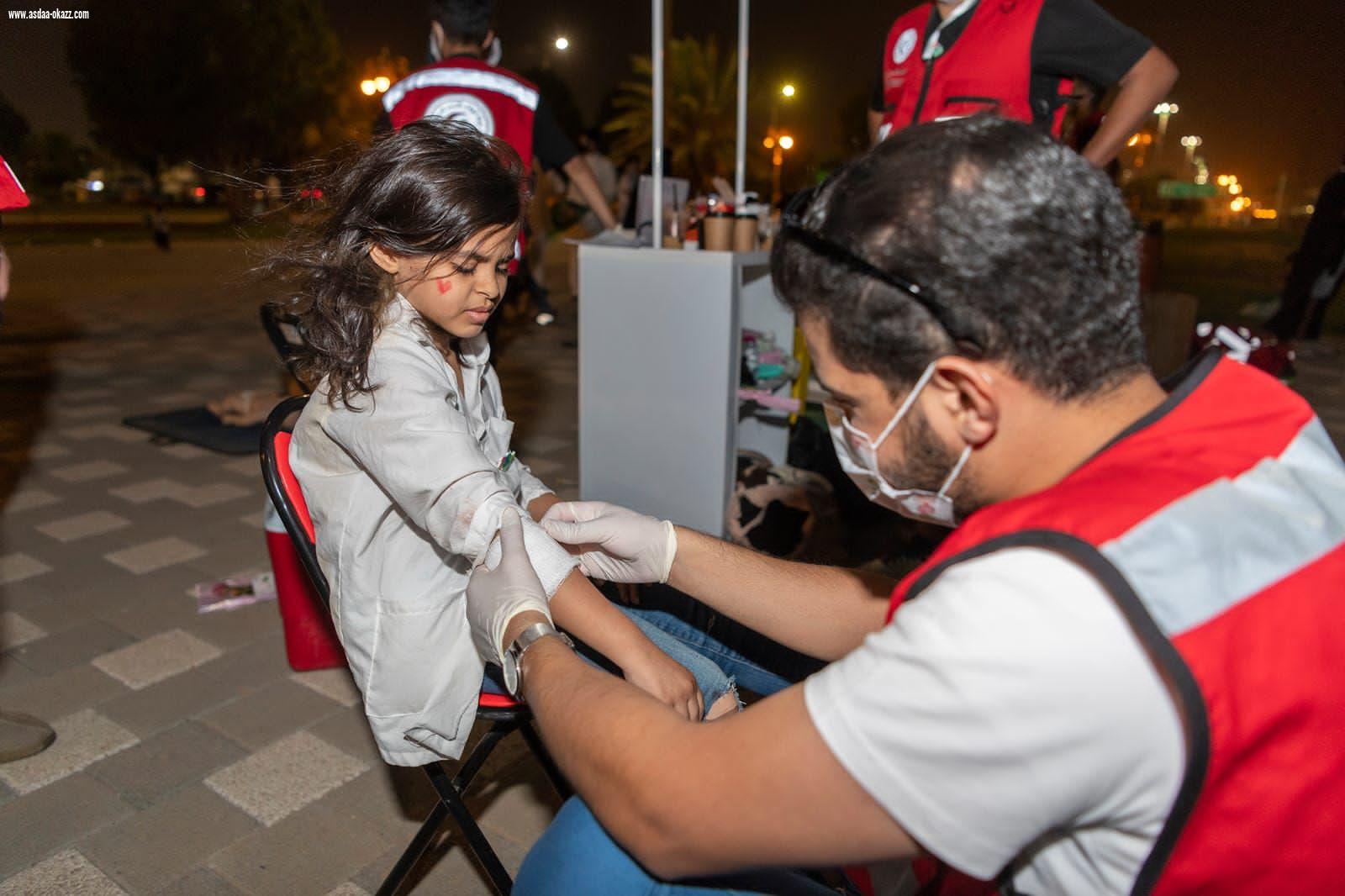 *فرق الهلال الأحمر بتبوك ومتطوعيه يتقدمو المشهد في إحتفاء المنطقة باليوم الوطني الواحد والتسعين*