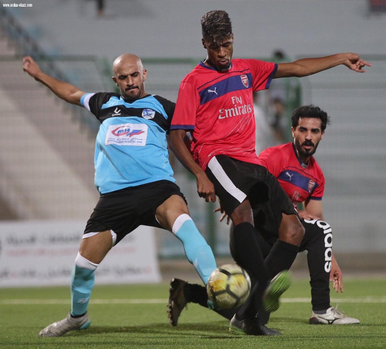 اختتام دور ال  16 من بطولة خميس مشيط بفوز فريقي المشاهير وغرناطة 