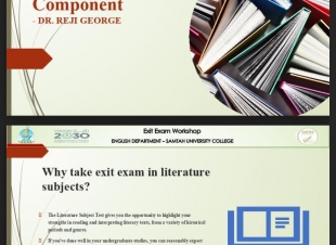 تخللها اختبارين تجريبيين بهدف تهيئة الطلاب والطالبات وتعريفهم على كيفية الأسئلة الكلية الجامعية بصامطة تنظم ورشة عمل استعداداً للاختبار المعياري عبر منصة zoom