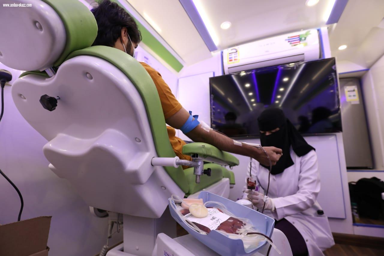 قبول 102 متبرع بالدم في مبادرة طويق وجامعة المجمعة