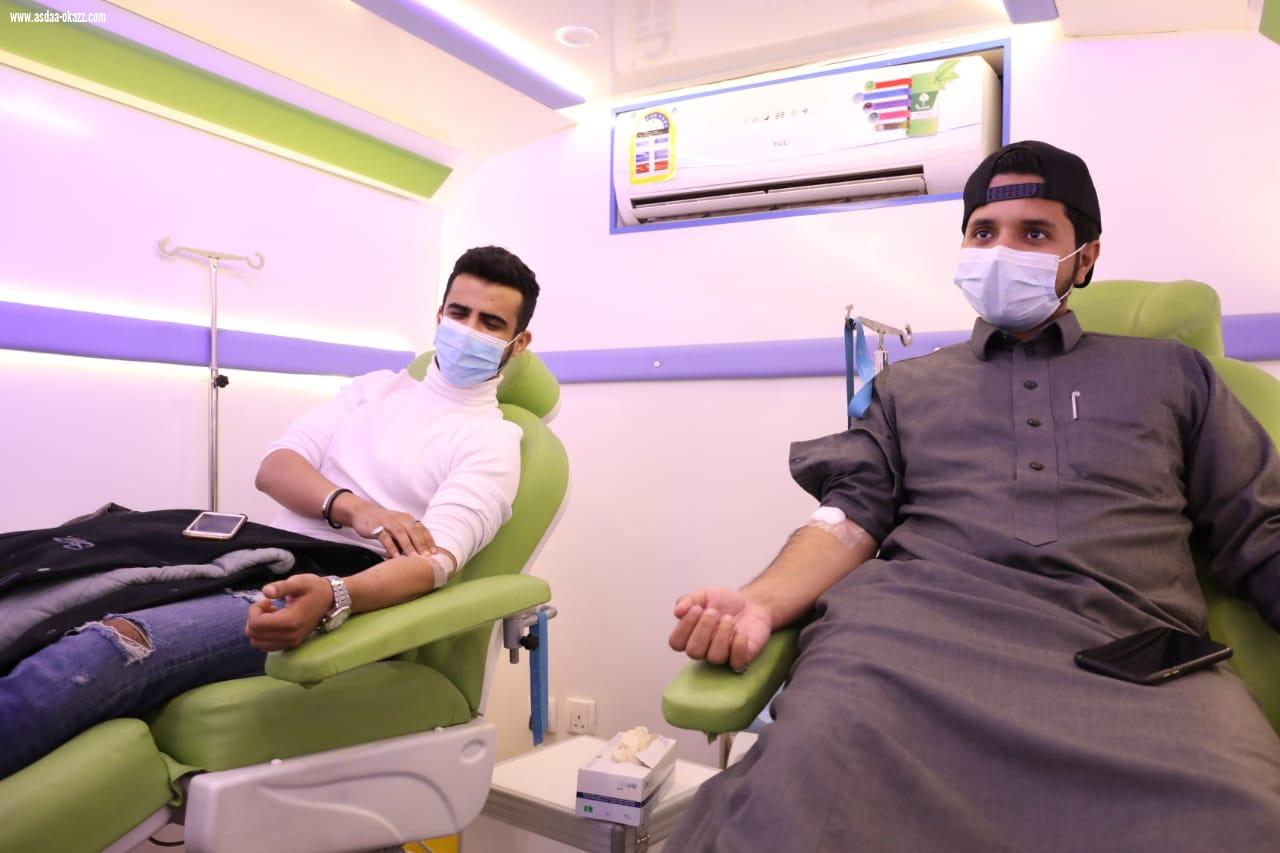 قبول 102 متبرع بالدم في مبادرة طويق وجامعة المجمعة
